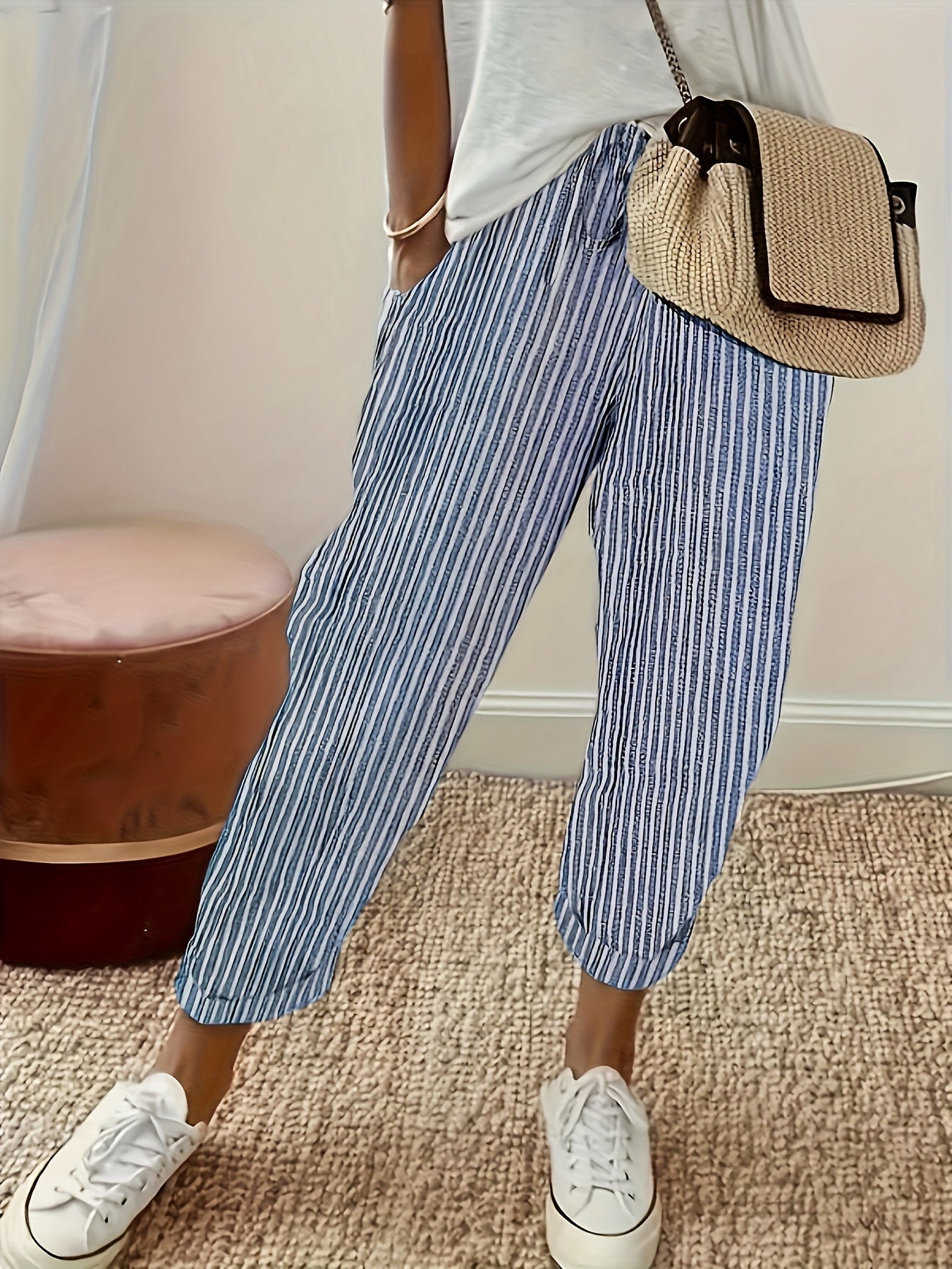 Sanna™ – Pantalones largos con elegante franja