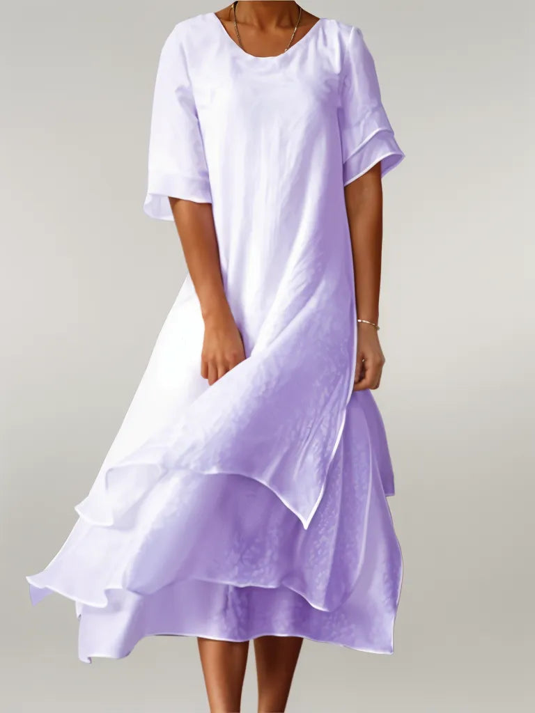 Eloise | Vestido Midi de Estilo Capas