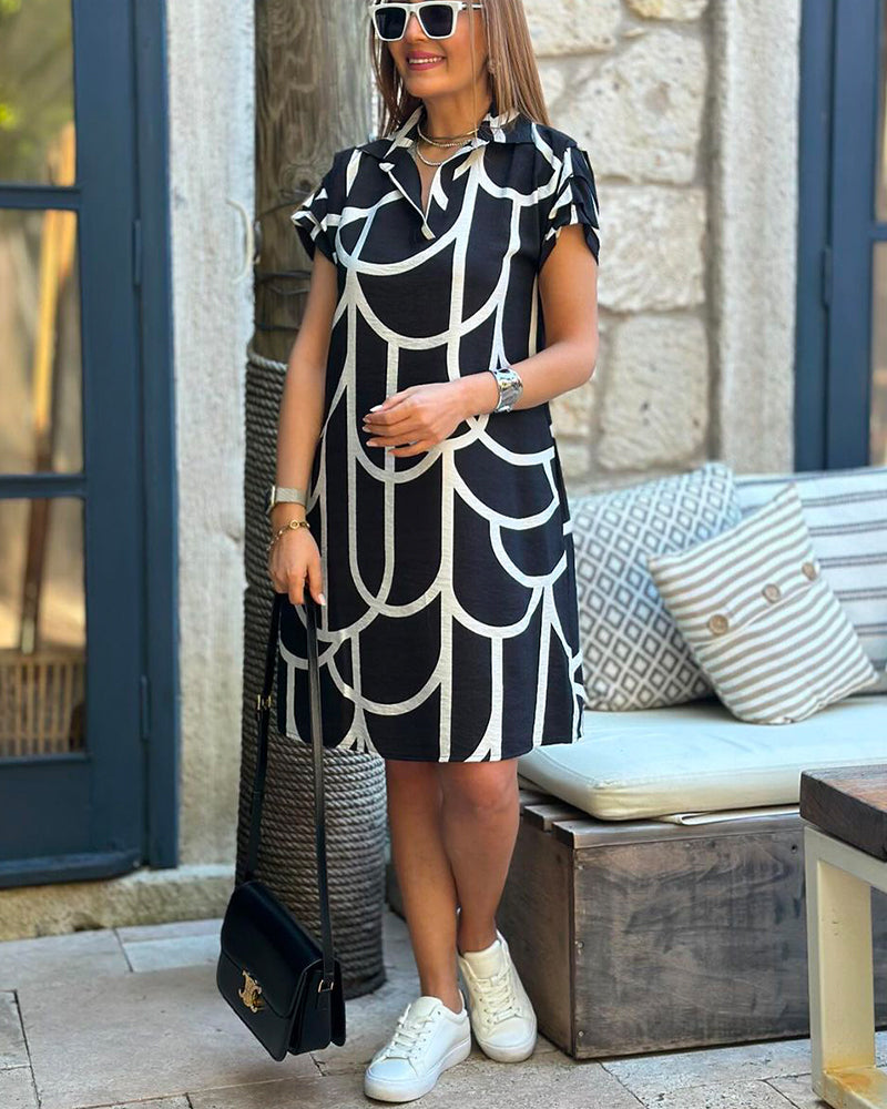 Emy | Vestido con Estampado Gráfico y Estilo