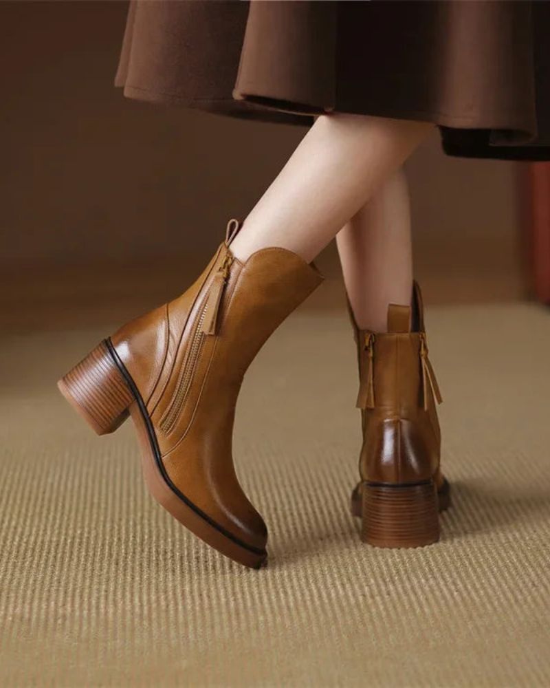 GARCIEL | Leather Ankle Boots