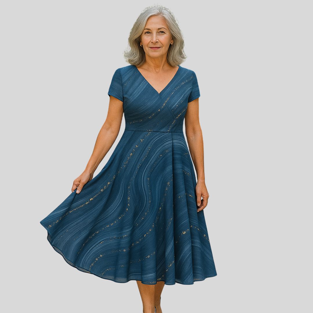 Londres | Elegante vestido midi con escote en V