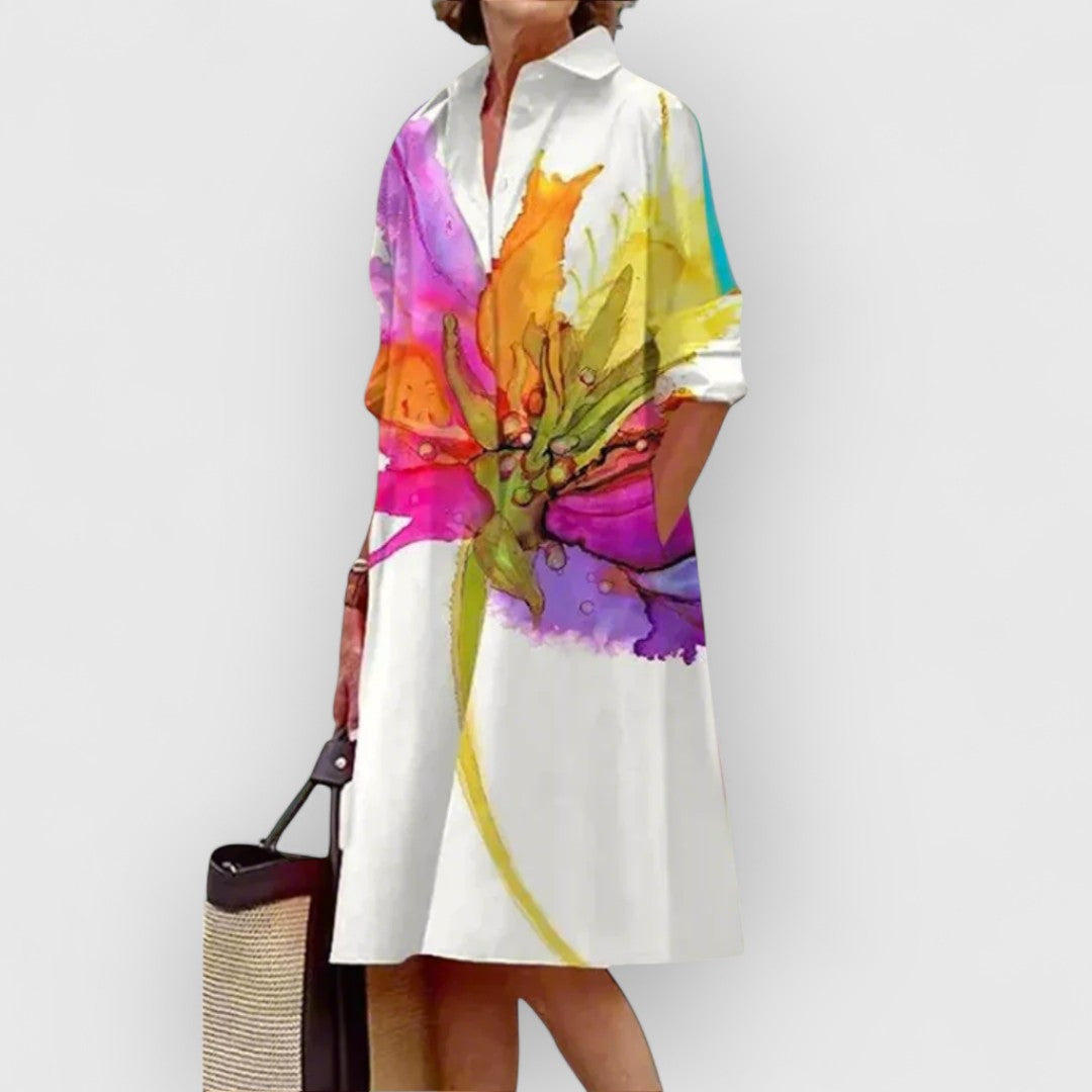 Scarlett | Vestido blanco con flores
