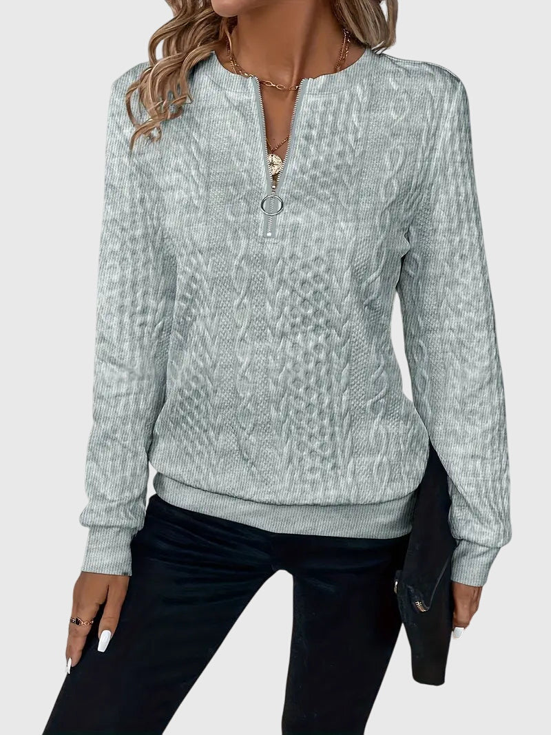 Nora | Elegant Half Zip Sweater