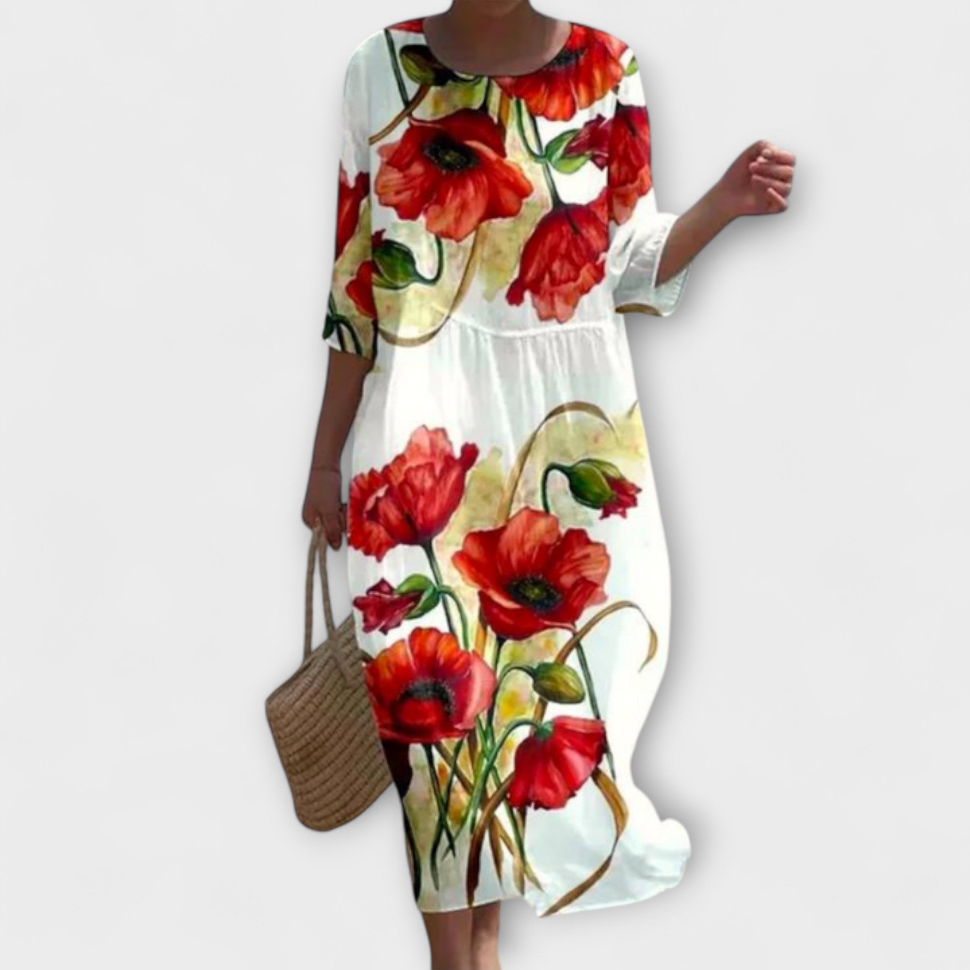 Marie | Elegante Vestido Midi Floral