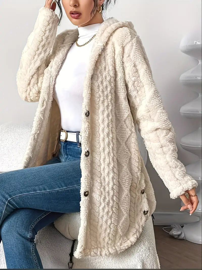 Velora | Soft Plush Hoodie Cardigan