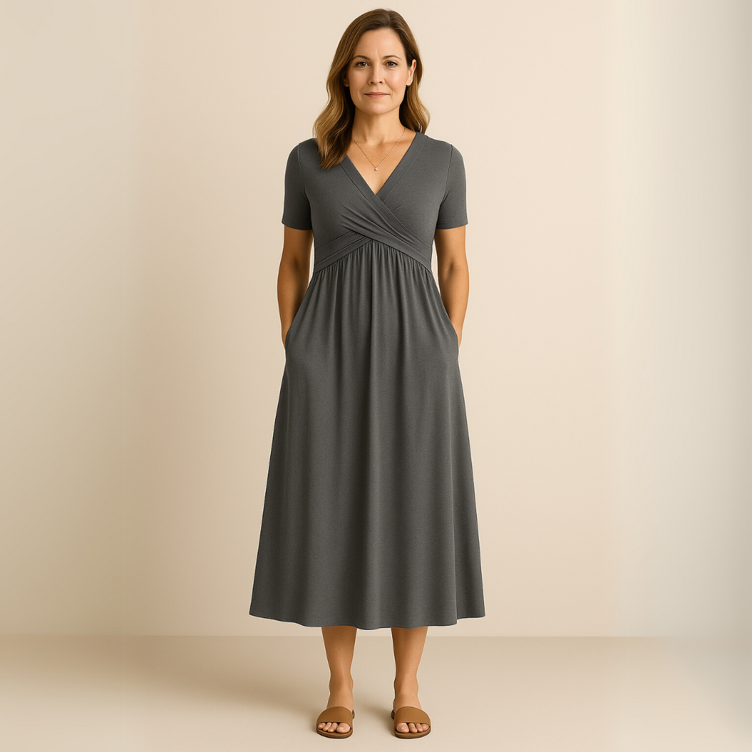 Anny | Vestido Midi Elegante con Escote en V