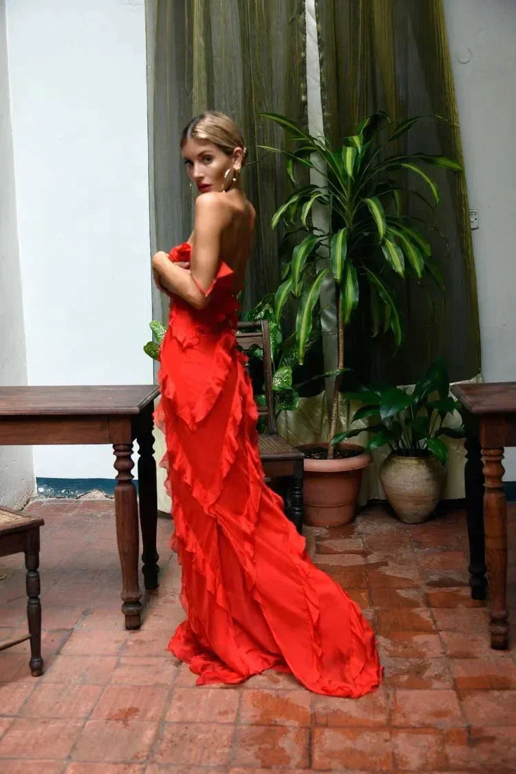 Zara - Vestido con volantes