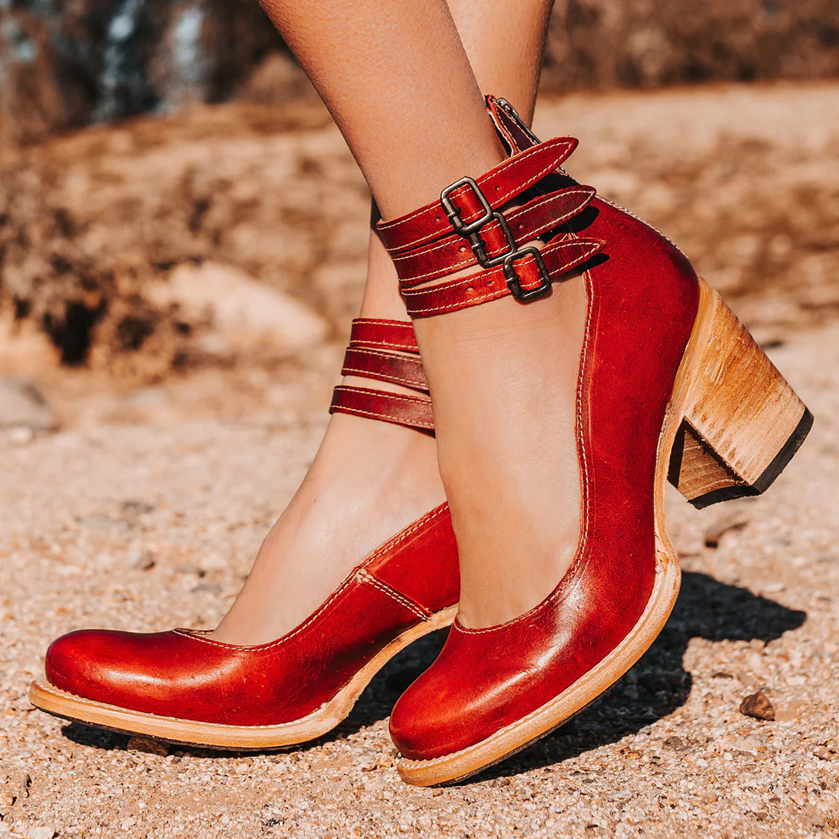 Ginevra™ | Zapatos de tacón con múltiples tiras y tacón grueso