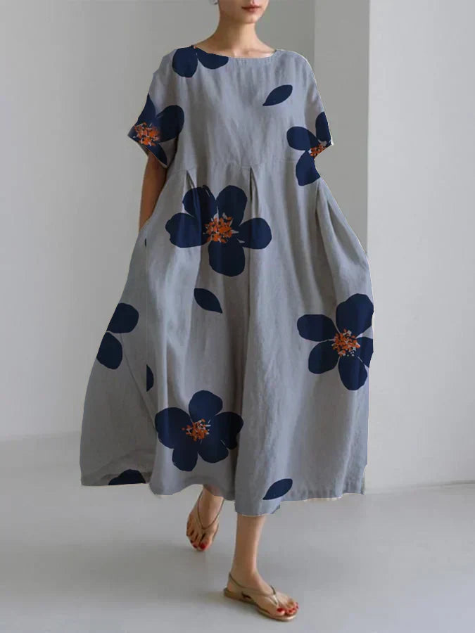 Bianka | Vestido maxi ligero con flores para el verano