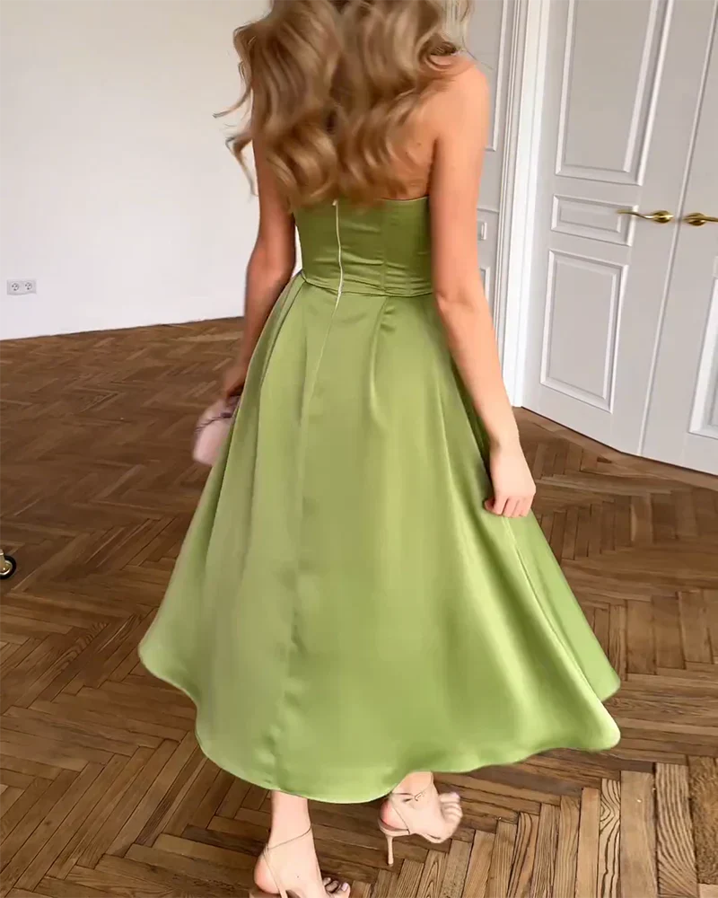 Bianca - Vestido Midi Sin Tirantes Chic