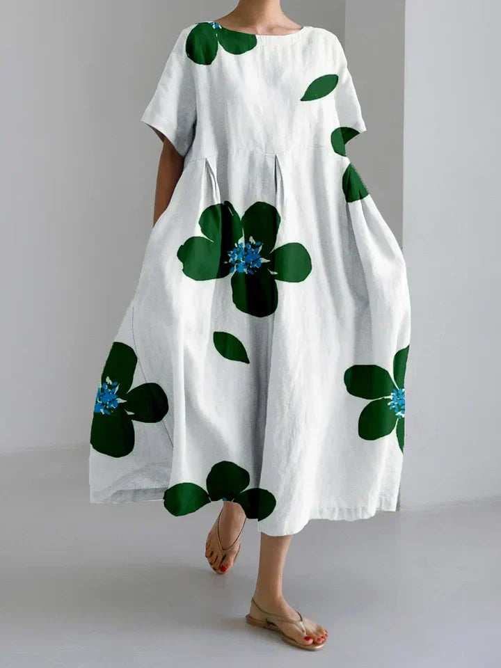 Bianka | Vestido maxi ligero con flores para el verano