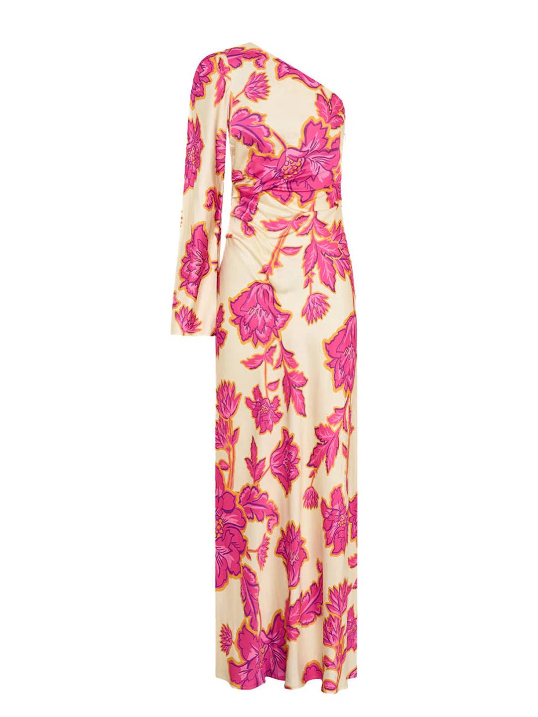 Vestido Maxi Floral de Satén SOLEA