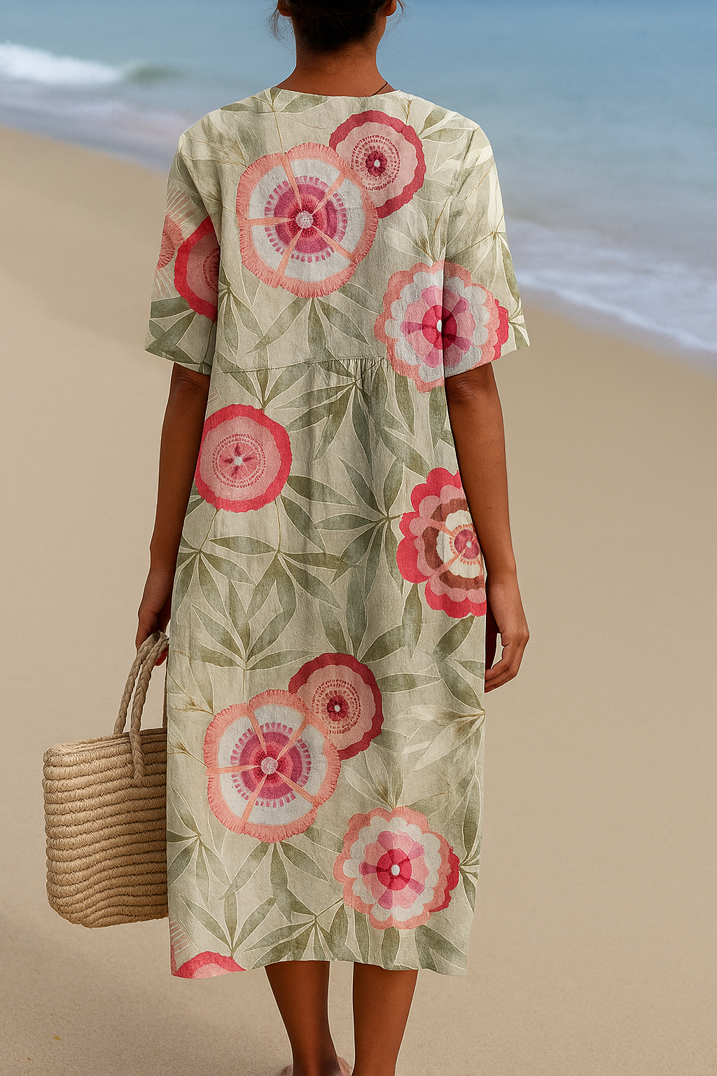 Félice | Vestido de hojas y flores mandala