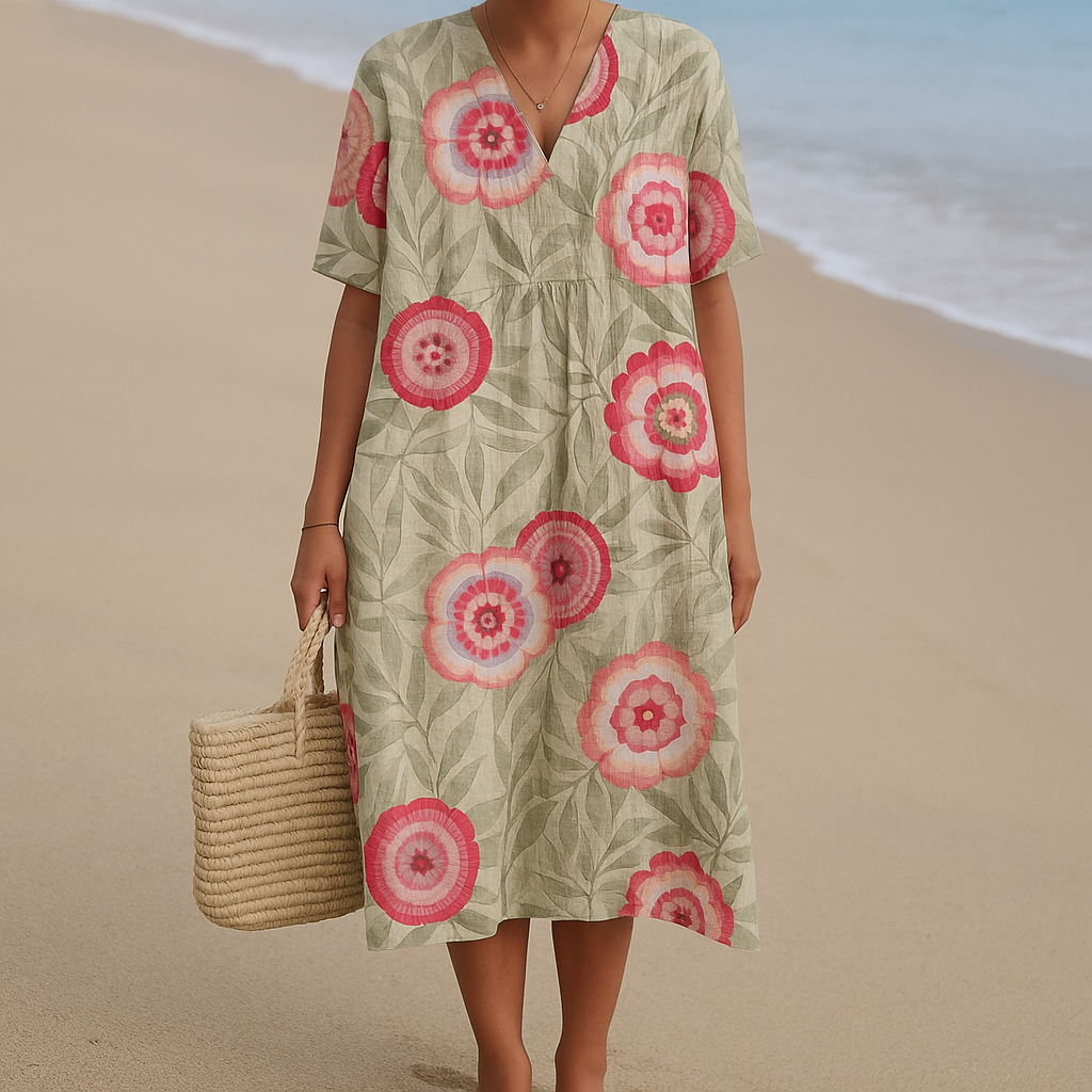 Félice | Vestido de hojas y flores mandala