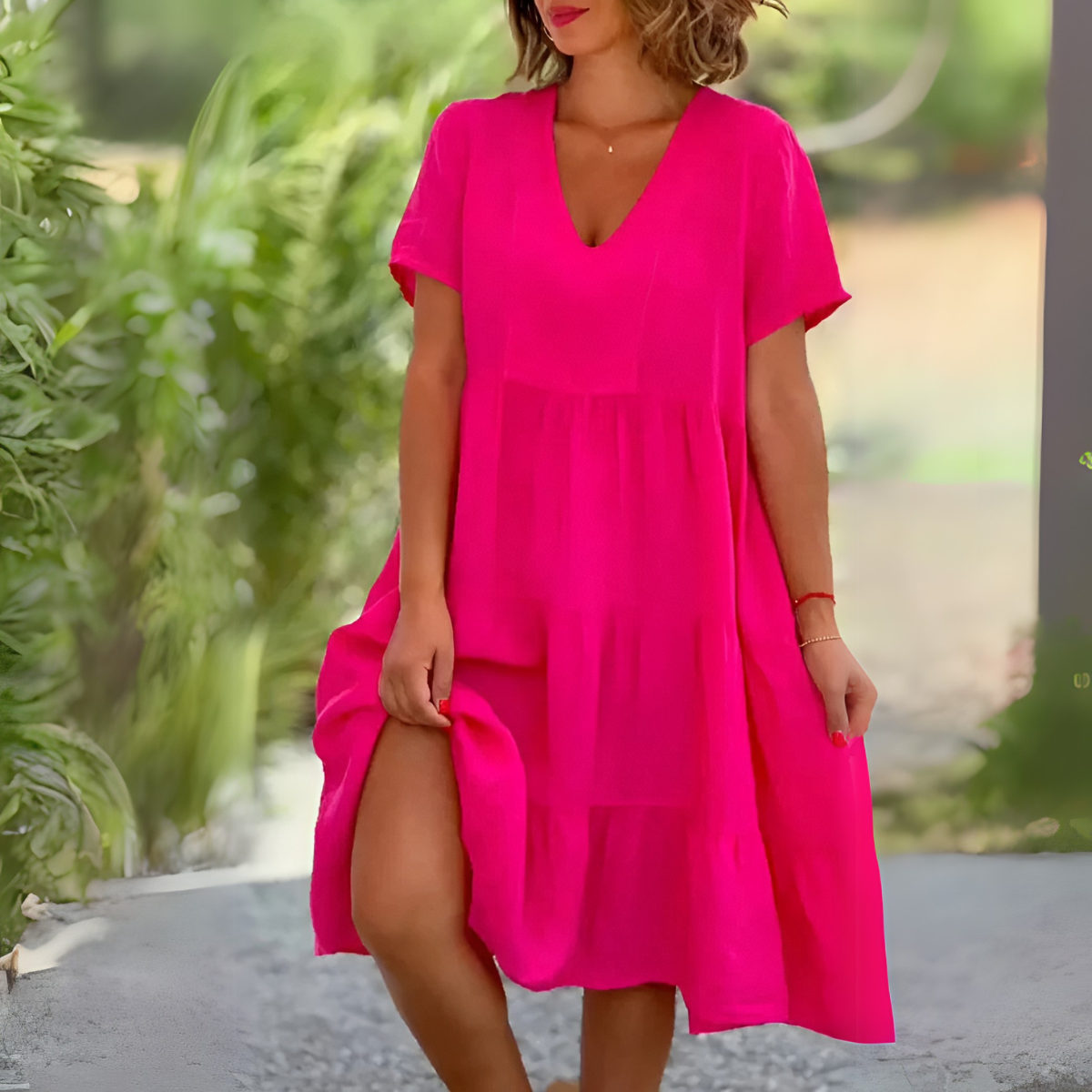 Luce | Vestido fluido con cuello en V