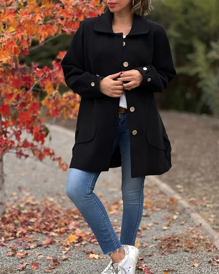 Corinne | Cozy Button-Down Coat