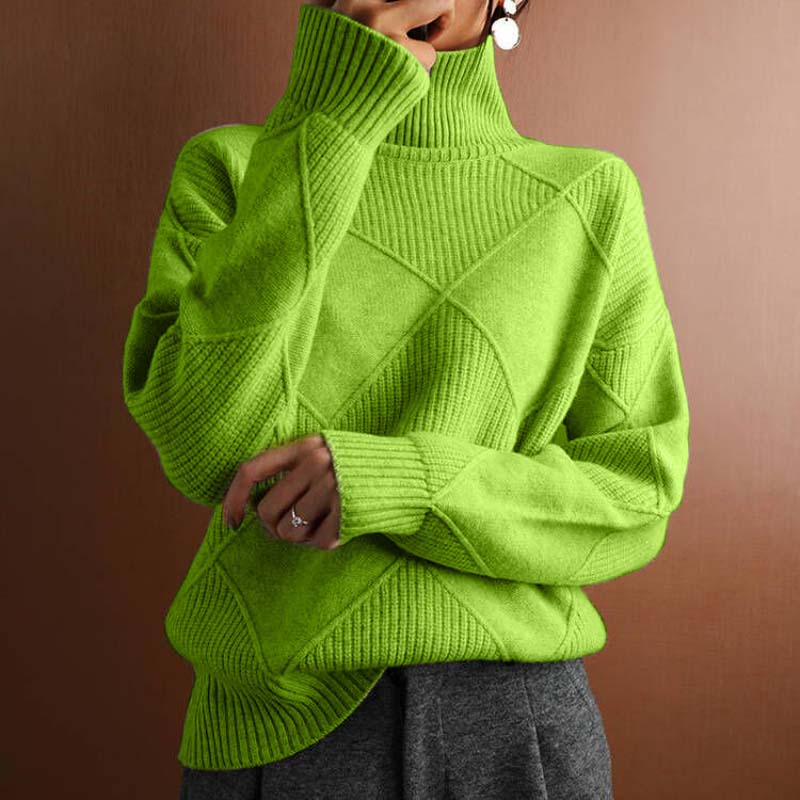 Denise | Cozy High Collar Knit Sweater