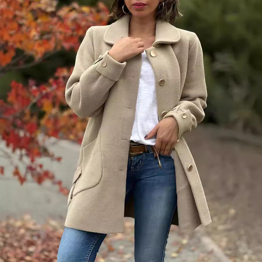Corinne | Cozy Button-Down Coat
