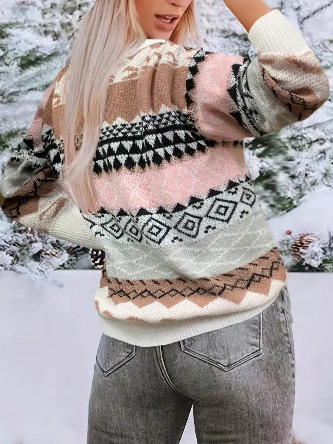 Ella | Retro Jacquard Sweater