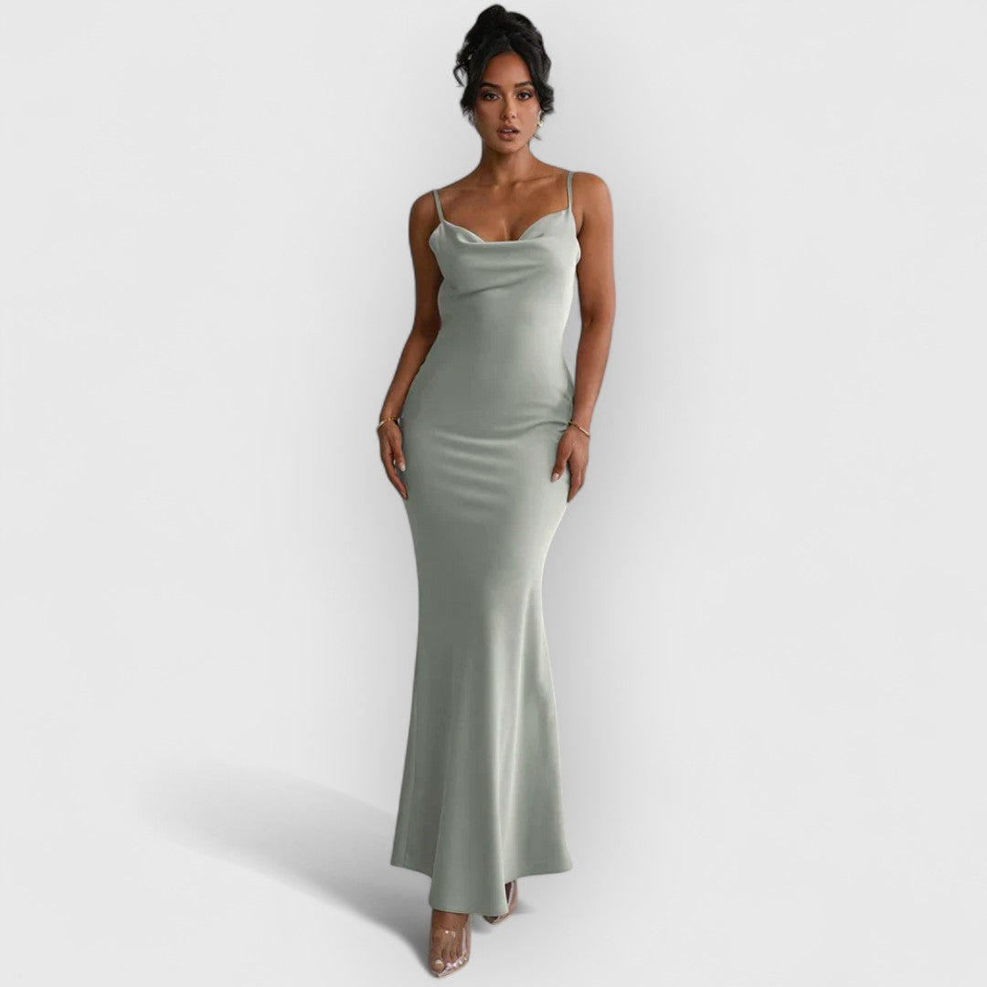 Romina | Vestido romántico sin espalda