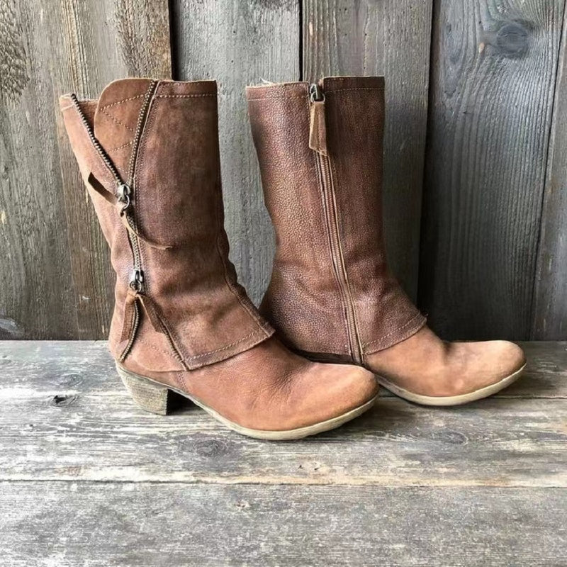 Lourdes | Women's Winter Cowgirl Boots with Warm Lining and Heel