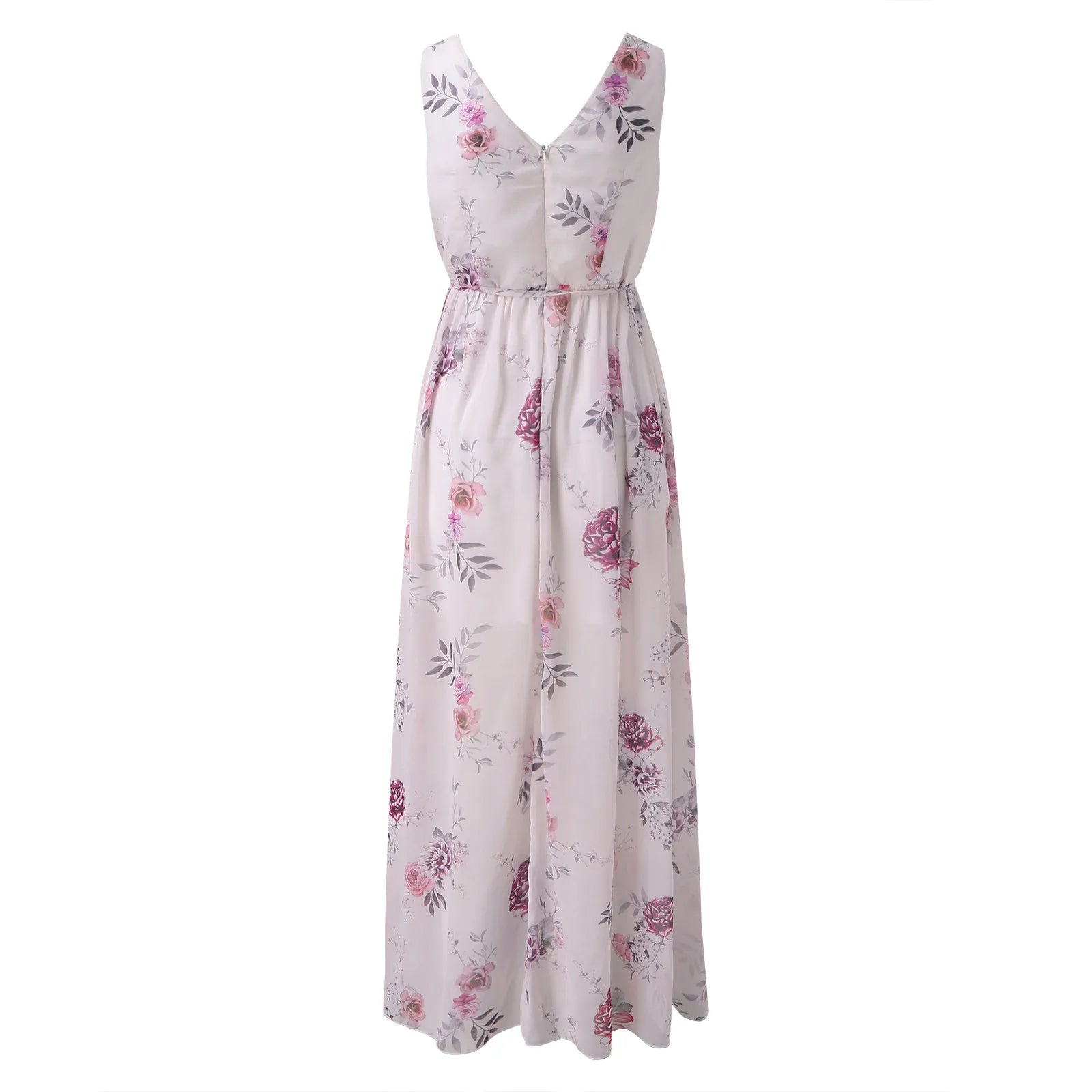 Blanca | Elegante Vestido Largo Floral con Alta Fisura