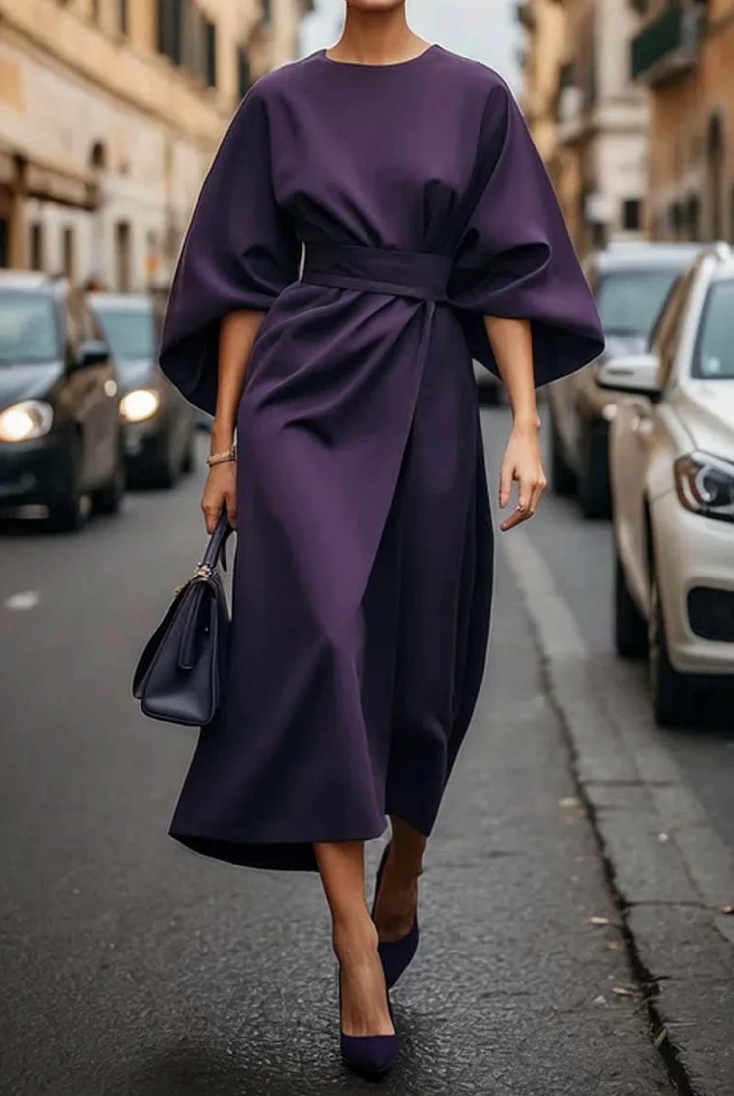 Louise™ | Vestido maxi de noche con cinturón