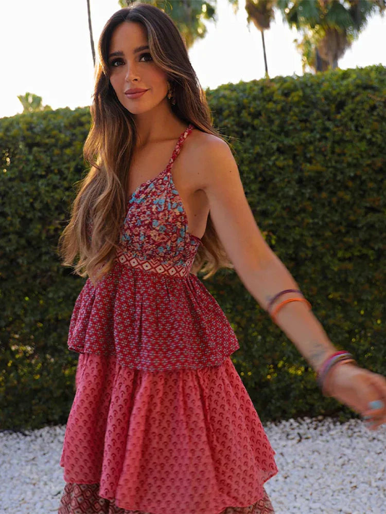 Mona - Vestido Maxi de Estampado Floral Clásico