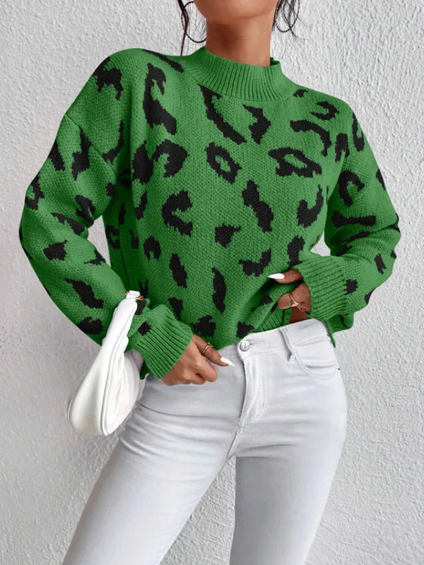 Ava | Round Neck Printed Sweater