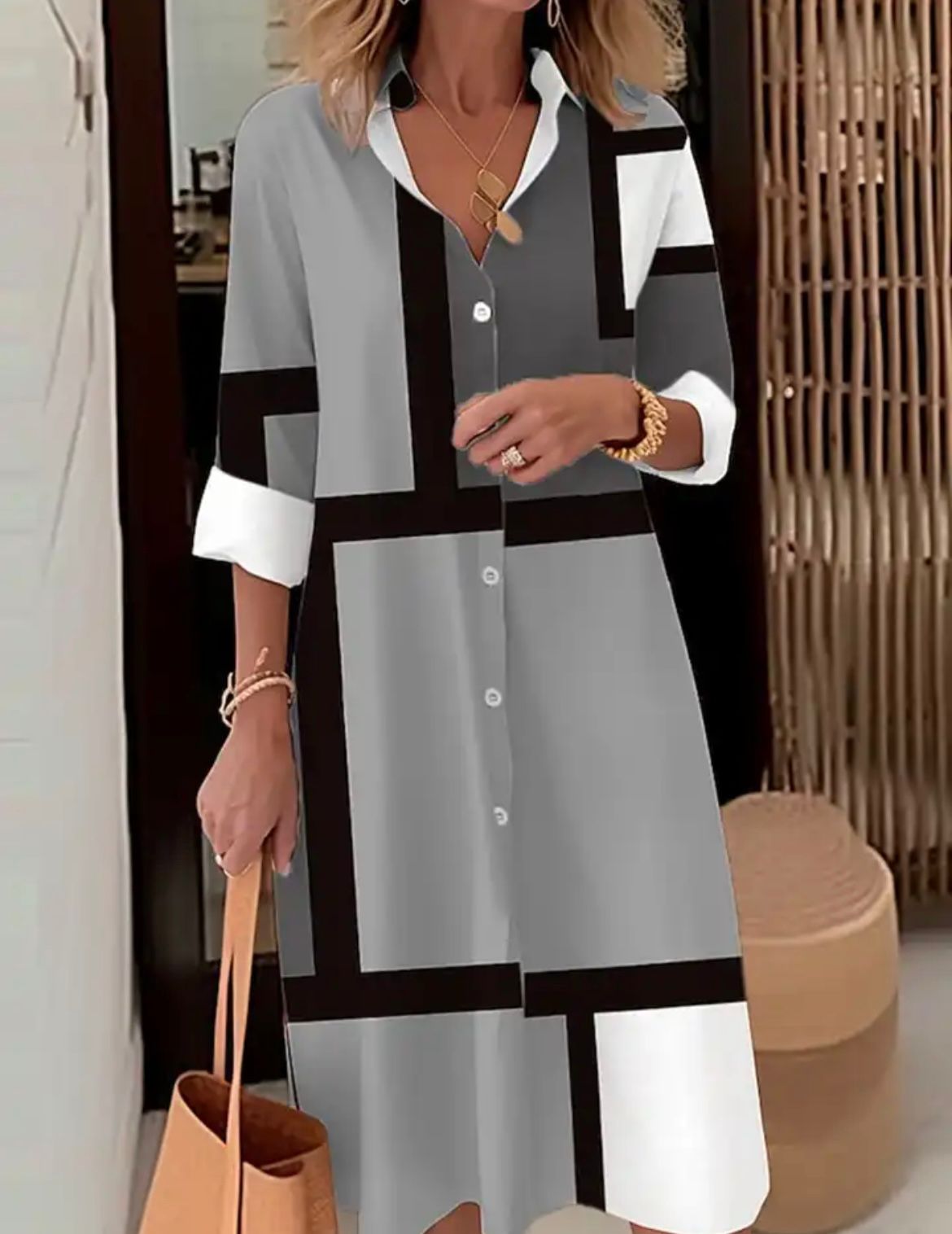Margaritte | Camisa con patrón geométrico
