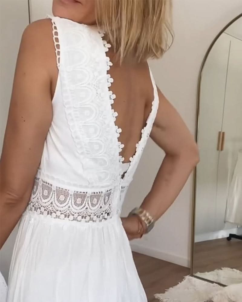 ROSA™ - Vestido de Encaje con Escote en V