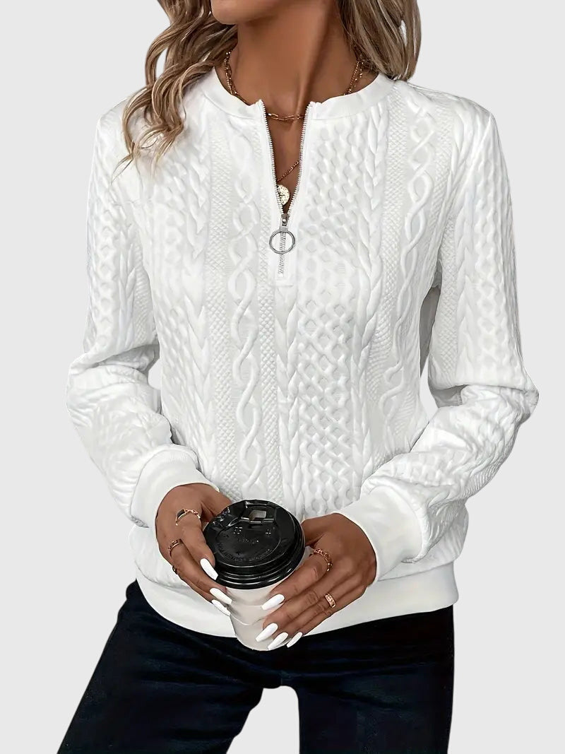 Nora | Elegant Half Zip Sweater