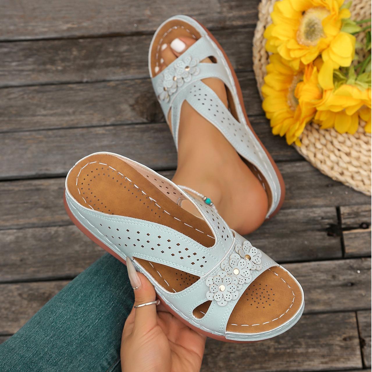Norabel™ - Orthopedic Comfort Wedge Sandals – Stability, Lightness, and Natural Posture