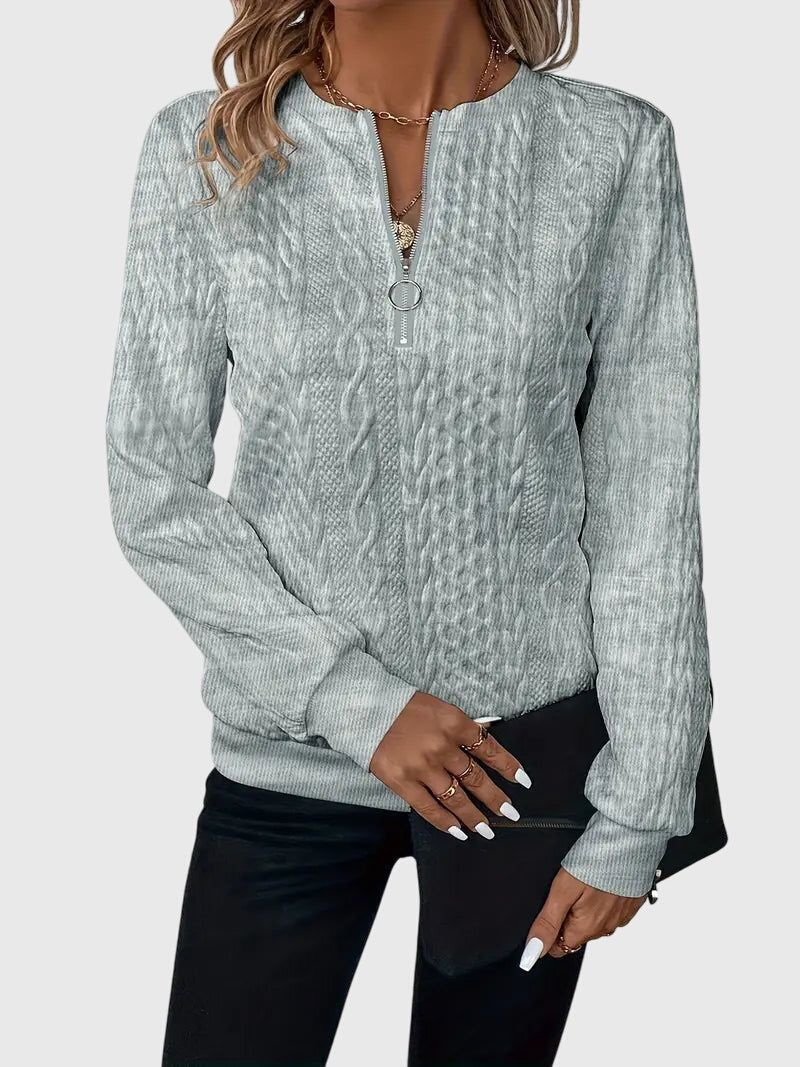 Nora | Elegant Half Zip Sweater