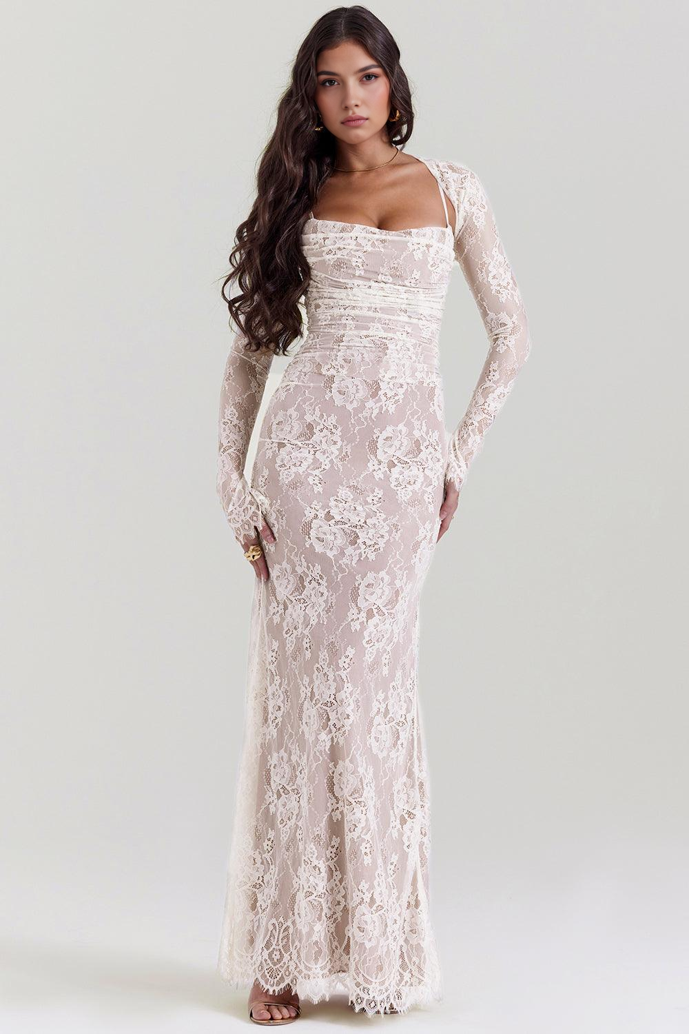Celeste | Vestido Maxi de Encaje