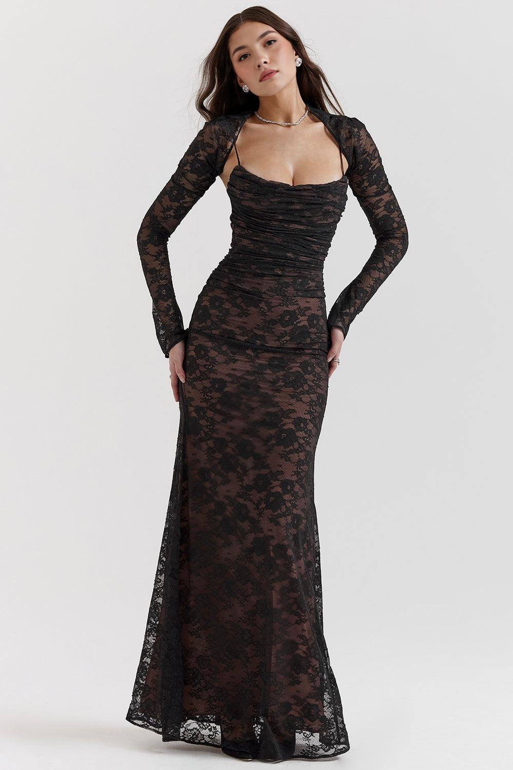 Celeste | Long Lace Dress