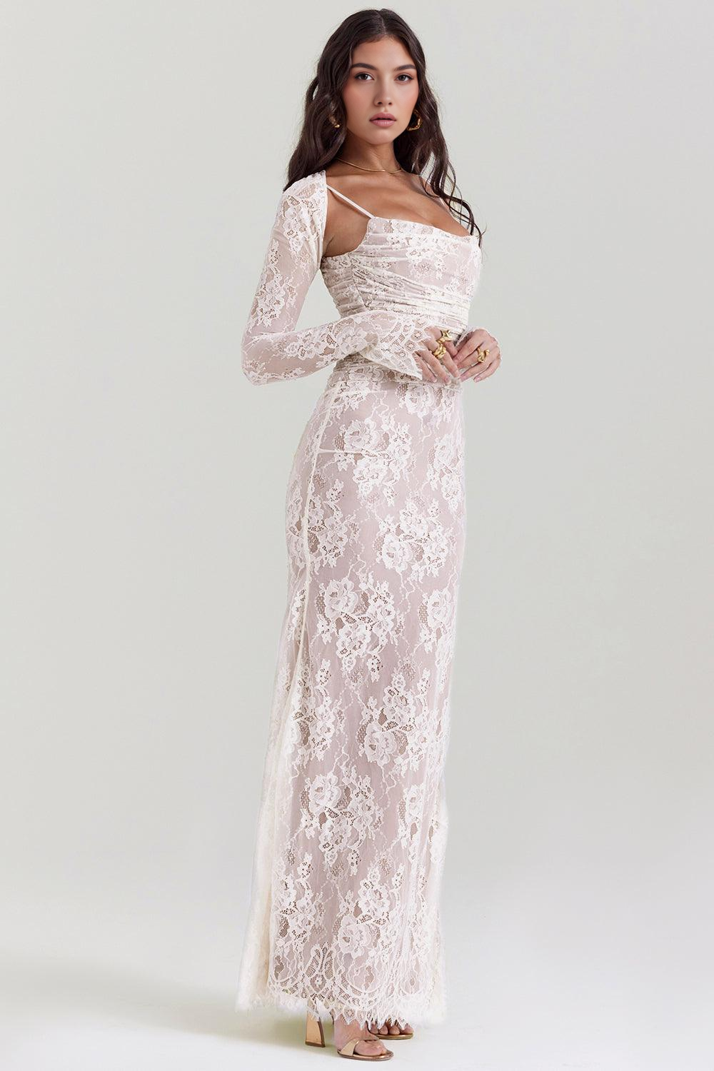 Celeste | Vestido Maxi de Encaje