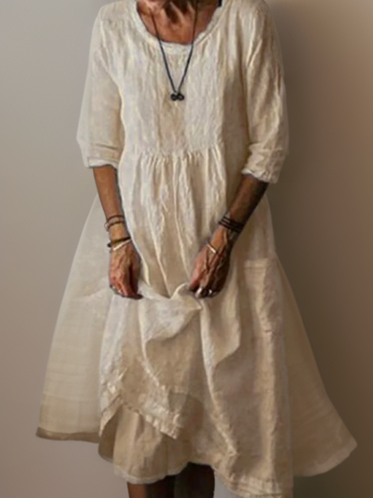 Carolien | Maxi-vestido con cuello redondo suelto
