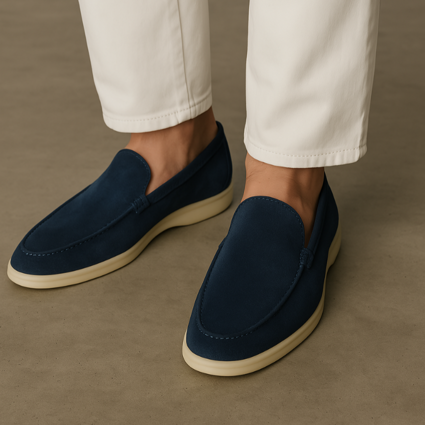 Refined Suede Loafers – Intens Blauw