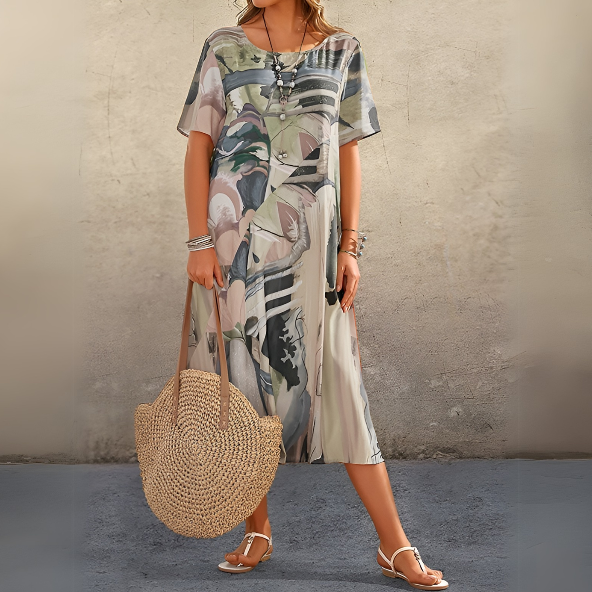 Joelle | Vestido fluido y elegante con flores