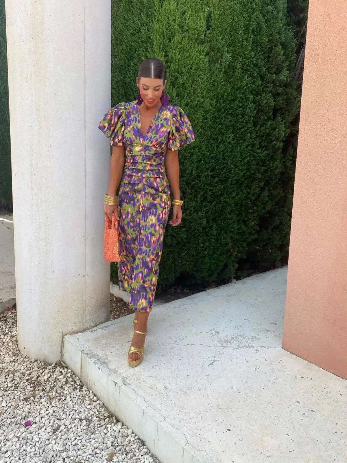 Arielle™ — Vestido de Verano Femenino con Mangas Plisadas