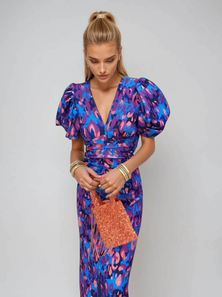 Arielle™ — Vestido de Verano Femenino con Mangas Plisadas
