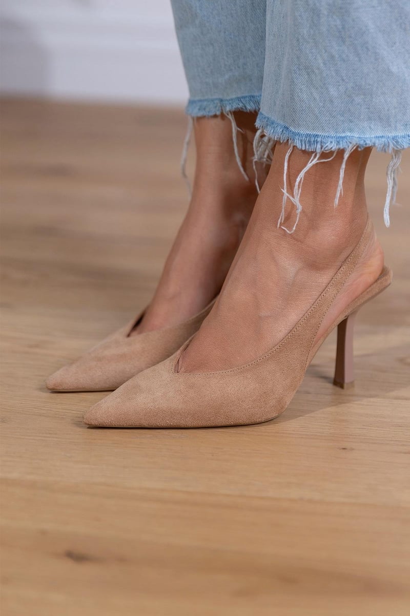 Marlena™ | Zapatos de tacón nude tipo slingback