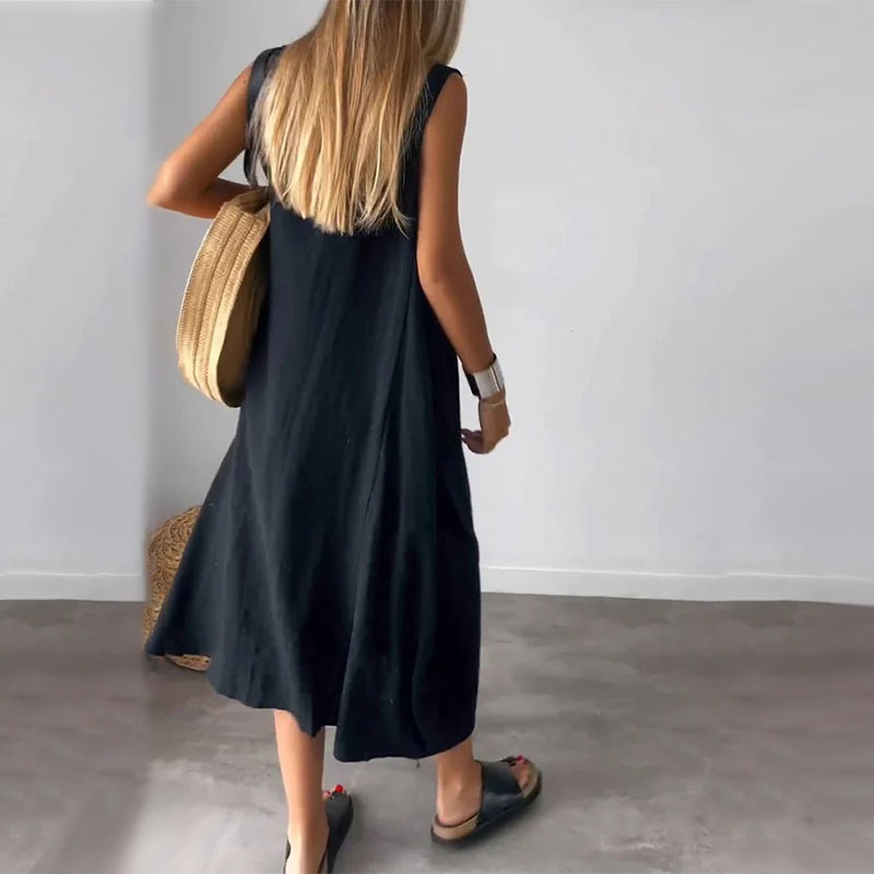 Fabienne | Vestido Casual de Verano con Detalle de Bolsillo