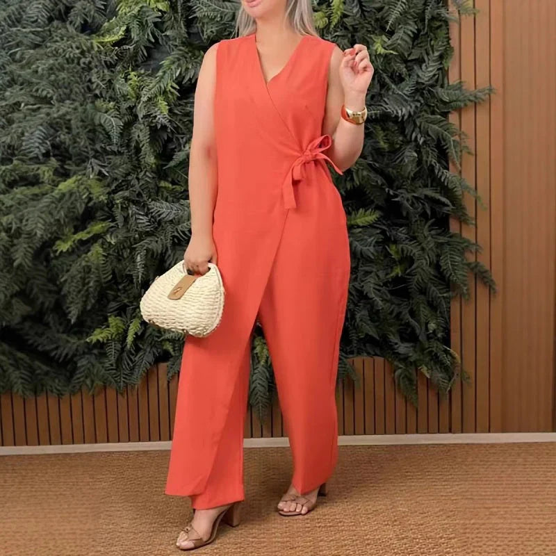 Inès | Combinaison elegante con cuello en V