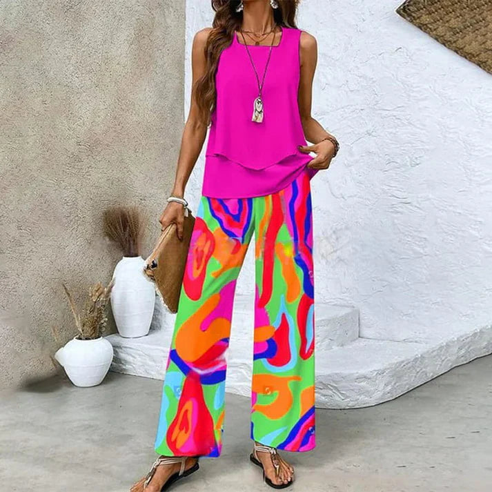 Claire | Conjunto de 2 piezas con hojas