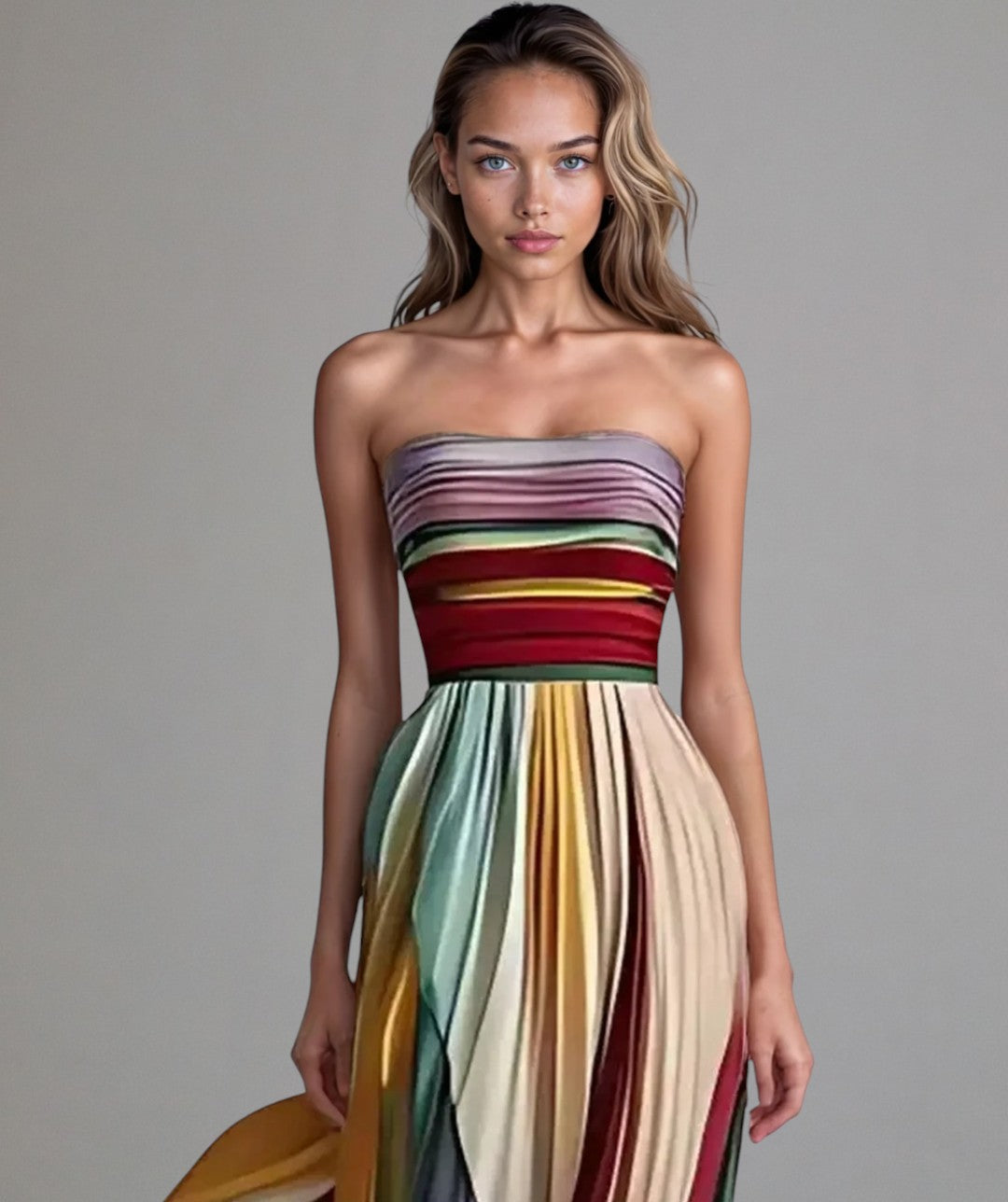 Elinas™ | Vestido Sin Mangas Colorido, Energético y Elegante