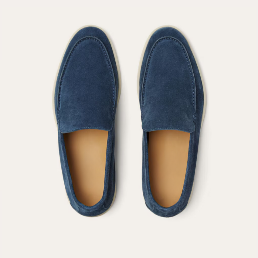 Refined Suede Loafers – Intens Blauw