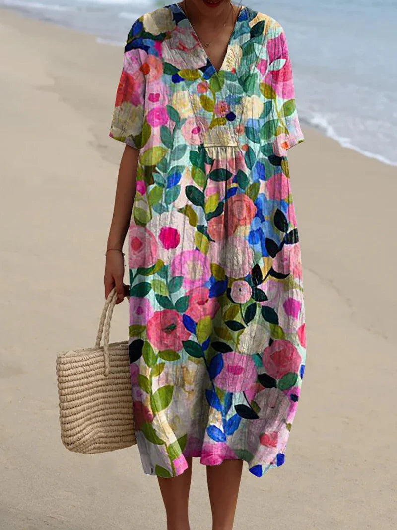 Élya | Vestido floral acuarela