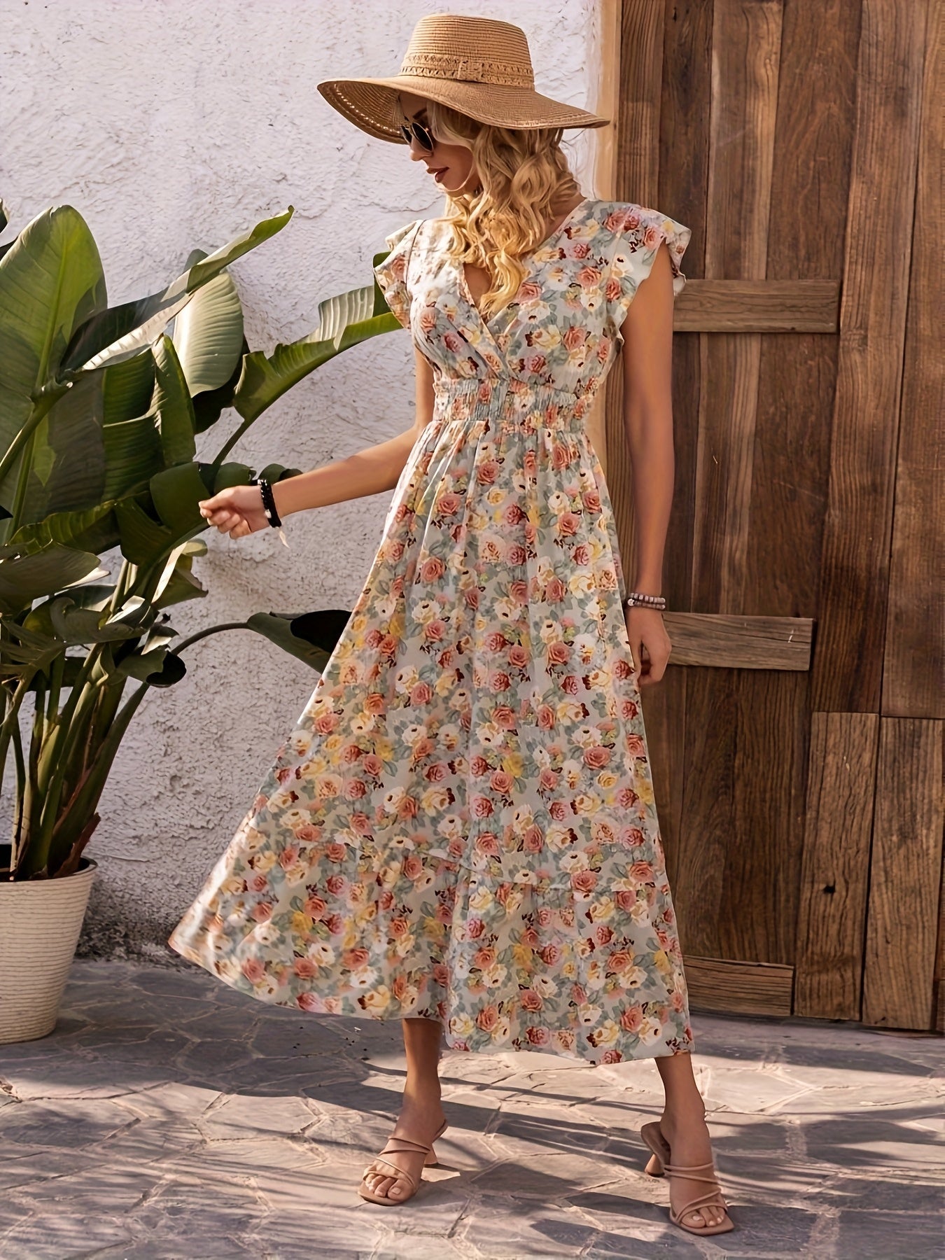Addison | Elegante Vestido Maxi Floral para el Verano
